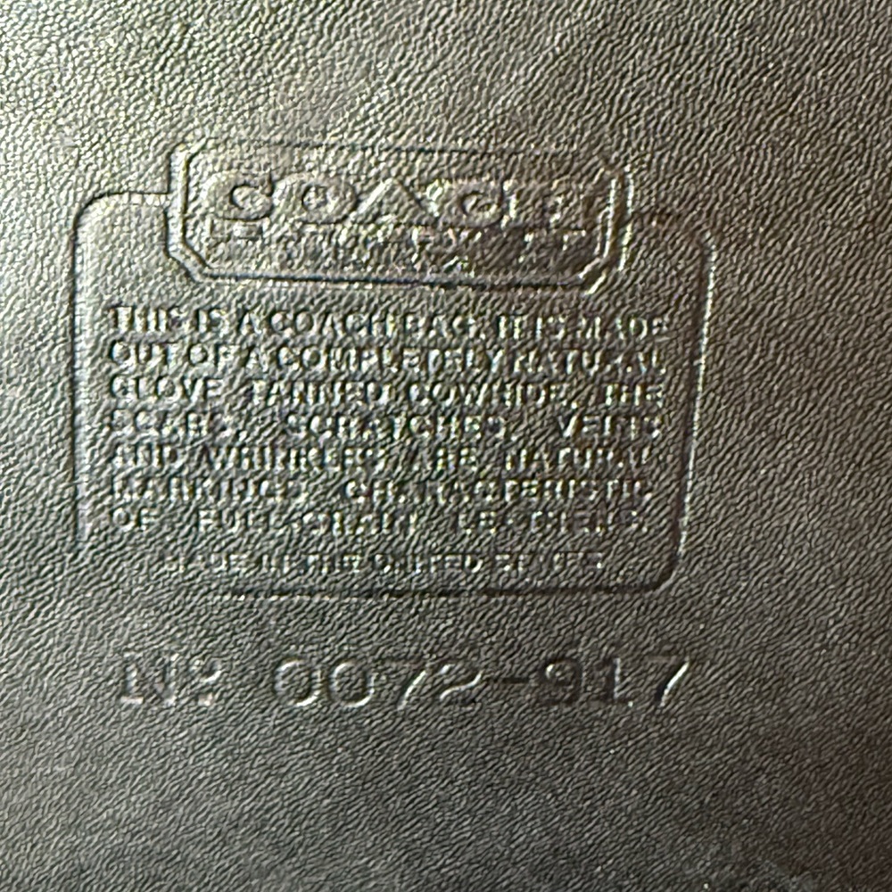 1980’s Coach Club Satchel, 2 handles, large zipper, original tag. 0072-917. EUC - Picture 2 of 16